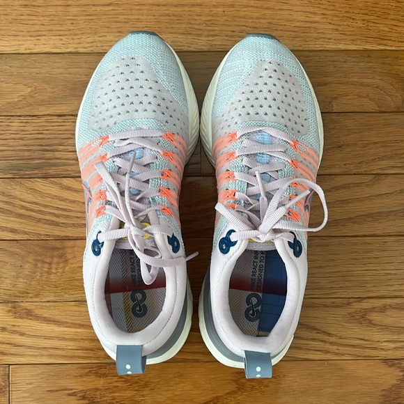 Nike React Infinity Run Flyknit 2 Premium Pink Foam Blue Tint Running Shoes - Picture 9 of 16